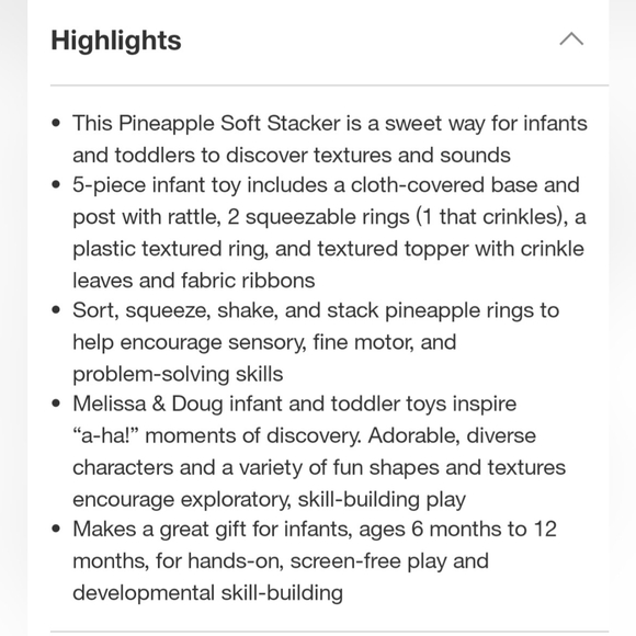 Melissa & Doug Pineapple Soft Stacker - Picture 8 of 11